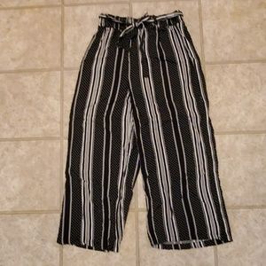 High waisted wide leg pants